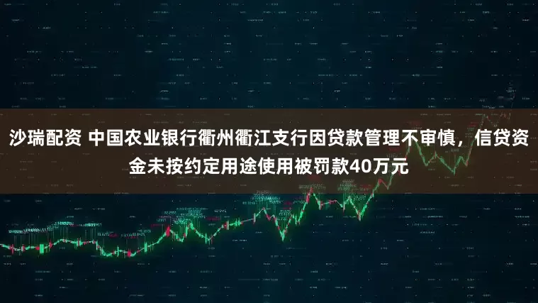 沙瑞配资 中国农业银行衢州衢江支行因贷款管理不审慎，信贷资金未按约定用途使用被罚款40万元